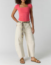 Load image into Gallery viewer, Sunfade Clean Lines Baby Tee in Tart Berry