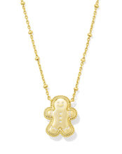 Load image into Gallery viewer, Kendra Scott Gingerbread Gold Pendant Necklace in Brown Goldstone