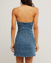 Load image into Gallery viewer, Alexa Mini Dress in Stone Wash Blue
