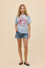 Load image into Gallery viewer, Queen Best Friend Burnout BF Tee in Powder Blue