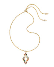 Load image into Gallery viewer, Kendra Scott Abbie Gold Long Pendant Necklace in Multi Mix