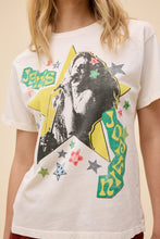 Load image into Gallery viewer, Janis Joplin Scrapbook Art BF Tee in Stone Vintage