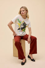 Load image into Gallery viewer, Janis Joplin Scrapbook Art BF Tee in Stone Vintage