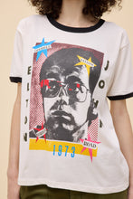 Load image into Gallery viewer, Elton John 1973 Pop Art Oversized Ringer in Vintage White