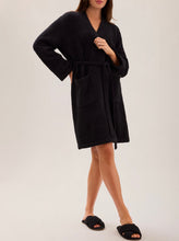 Load image into Gallery viewer, CozyChic Solid Robe in Black