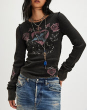 Load image into Gallery viewer, We The Free Lucky Locket Tee in Washed Black Combo