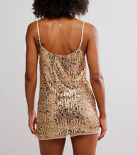 Load image into Gallery viewer, Midnight Kiss Mini Slip in Gold Combo