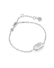 Load image into Gallery viewer, Kendra Scott Elaina Luxe Silver Chain Bracelet in White CZ