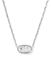 Load image into Gallery viewer, Kendra Scott Elisa Silver Luxe Necklace in White CZ