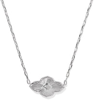 Load image into Gallery viewer, Kendra Scott Abbie Medallion Silver Pendant Necklace in White Mix