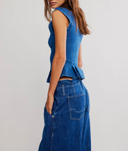 Load image into Gallery viewer, Dylan Denim Vest in Medium Blue