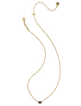 Load image into Gallery viewer, Kendra Scott Mini Elisa Vintage Gold Satellite Necklace in Blue Lapis
