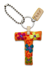 Load image into Gallery viewer, Orange Felt Initial Charm