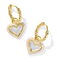 Load image into Gallery viewer, Kendra Scott Ari Heart Enamel Frame Huggie Earring