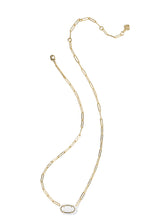 Load image into Gallery viewer, Kendra Scott Elisa Enamel Frame Paperclip Necklace in Gold-Mix
