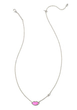 Load image into Gallery viewer, Kendra Scott Lips Silver Pendant Necklace in Hot Pink Mother of Pearl