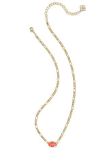 Load image into Gallery viewer, Kendra Scott Elisa Figaro Gold Necklace in Papaya Iridescent MOP