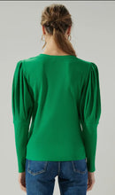 Load image into Gallery viewer, Reverie Ribbed Knit Mutton Sleeve Top
