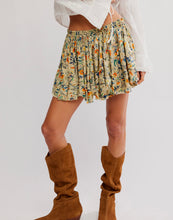 Load image into Gallery viewer, Third Charm Printed Mini Skirt in Green Combo