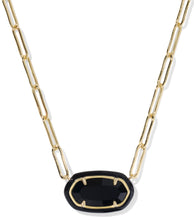 Load image into Gallery viewer, Kendra Scott Elisa Enamel Frame Paperclip Necklace in Gold-Mix
