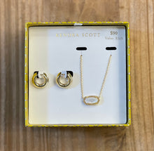 Load image into Gallery viewer, Kendra Scott Elisa Necklace & Mikki Huggie Gift Set