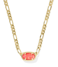 Load image into Gallery viewer, Kendra Scott Elisa Figaro Gold Necklace in Papaya Iridescent MOP
