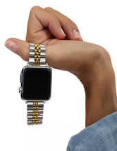 Load image into Gallery viewer, Quinn Apple Watch Band - Silver/Gold