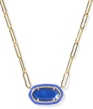 Load image into Gallery viewer, Kendra Scott Elisa Enamel Frame Paperclip Necklace in Gold-Mix