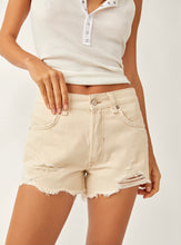 Load image into Gallery viewer, Now or Never Denim Shorts in Ecru