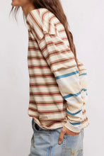 Load image into Gallery viewer, Nina Stripe Long Sleeve in Neutral Combo