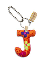 Load image into Gallery viewer, Orange Felt Initial Charm