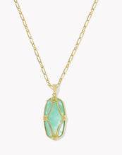Load image into Gallery viewer, Kendra Scott Elle Lattice Frame Long Pendant Necklace