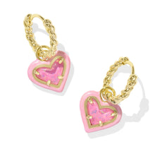 Load image into Gallery viewer, Kendra Scott Ari Heart Enamel Frame Huggie Earring