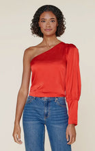 Load image into Gallery viewer, Good Time One Shoulder Satin Top
