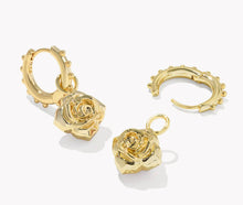Load image into Gallery viewer, Kendra Scott Mallory Rose Huggie Earrings