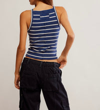 Load image into Gallery viewer, Mia Tank Yard Stripe in Navy Combo