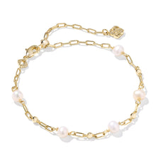 Load image into Gallery viewer, Kendra Scott Ashton Delicate Chain Bracelet with Freshwater Cultured Pearl