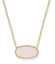 Load image into Gallery viewer, Kendra Scott Elisa Statement Gold Pendant Necklace in Iridescent Drusy