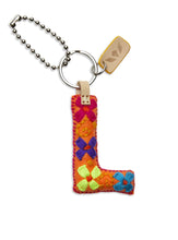 Load image into Gallery viewer, Orange Felt Initial Charm