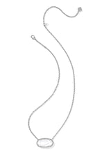 Load image into Gallery viewer, Kendra Scott Elisa Statement Silver Pendant Necklace in Ivory Mother of Pearl