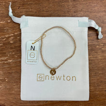 Load image into Gallery viewer, Classic Gold 2mm Bracelet - Respect Initial Small Gold Disc