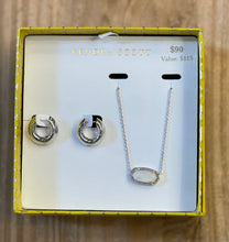 Load image into Gallery viewer, Kendra Scott Elisa Necklace & Mikki Huggie Gift Set
