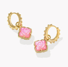 Load image into Gallery viewer, Kendra Scott Mallory Rose Huggie Earrings