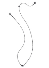 Load image into Gallery viewer, Kendra Scott Mini Elisa Gunmetal Satellite Pendant Necklace in Black Drusy