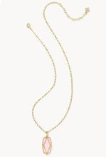 Load image into Gallery viewer, Kendra Scott Elle Lattice Frame Long Pendant Necklace