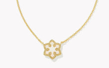 Load image into Gallery viewer, Kendra Scott Snowflake Pendant Necklace in White Opal