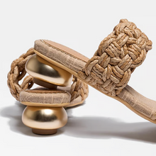 Load image into Gallery viewer, Clover Slide Sandal in Tan Multi