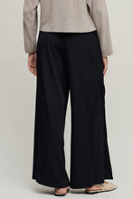 Load image into Gallery viewer, Matte Sateen Palazzo Pant in Black
