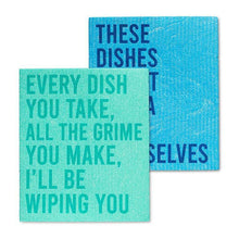 Load image into Gallery viewer, Every Dish You Take S/2 Swedish Dishcloths