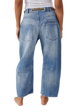 Load image into Gallery viewer, Moxie Low Slung Barrel Jeans in Truest Blue